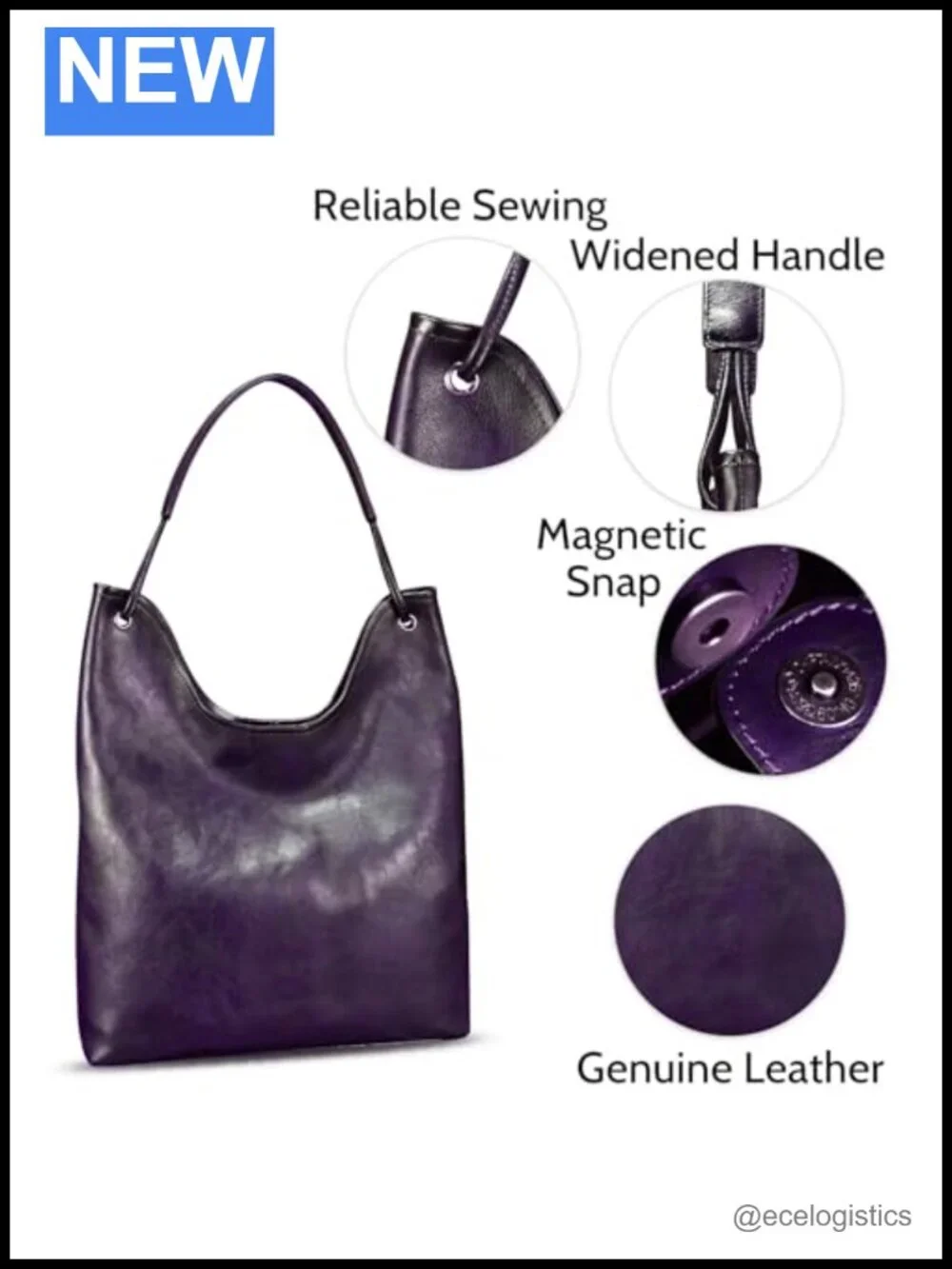 Genuine Leather Hobo Satchel Shoulder Tote for Women